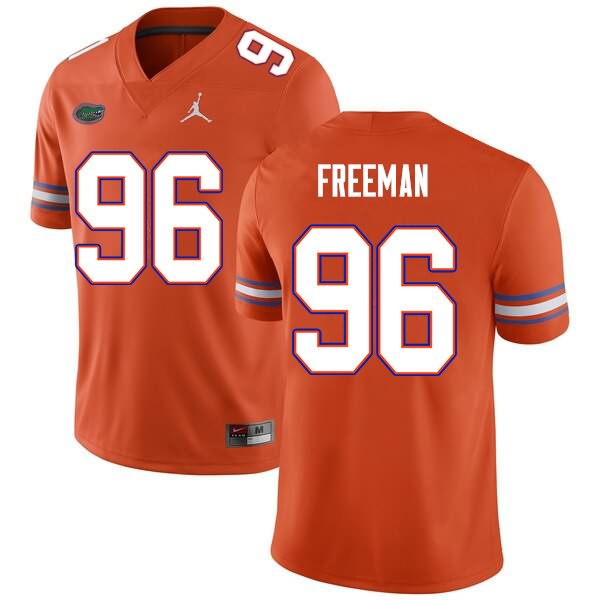 Men's NCAA Florida Gators Travis Freeman #96 Stitched Authentic Nike Orange College Football Jersey GUG4565XW